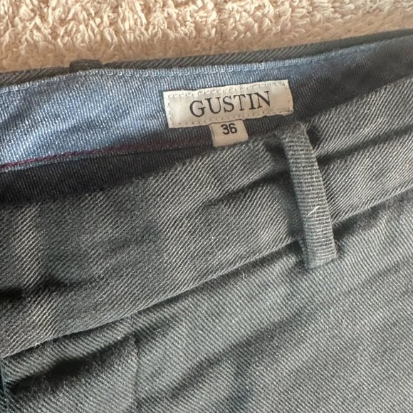 Gustin USA Military Chino Pants Twill Navy Blue Size 36x34 Button Fly Straight - Picture 5 of 12